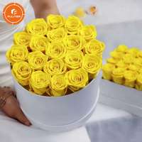 Personalized Waterproof Round Cylinder Bouquet  Paper Gift Flower Box