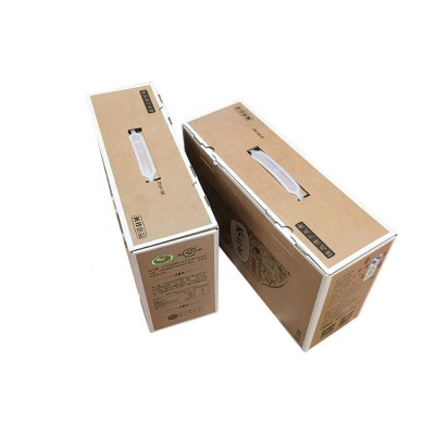 Color Cardboard Paper Box Package with Plastic Handle