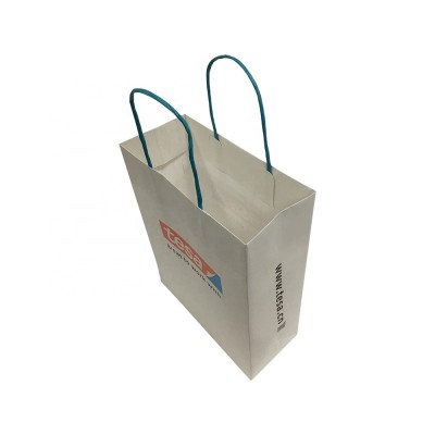 Custom Printed White Paper Bag/ Recycled Paper Bag/ Paper Bag With Logo Print